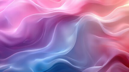 Obraz premium Abstract Soft Fabric Waves in Pastel Gradient Colors