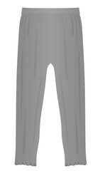 Grey  stretch pants. vector illustration