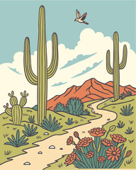 Wildlife National Park Illustration