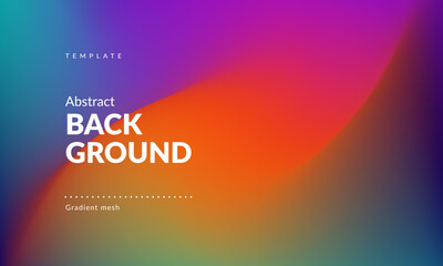 Abstract liquid background. Gradient mesh. Bright color blend. Blurred fluid colorful mix. Modern design template for web covers, ad banners, posters, brochures, flyers. EPS vector illustration