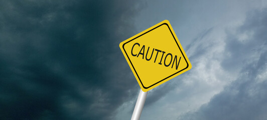 danger,caution,Hurricane Idalia warning sign against a powerful stormy background with copy space. Dirty and angled sign with cyclonic winds add to the drama.hurricane season sign on cloudy background