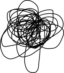 Grungy round scribble circle, vector illustration