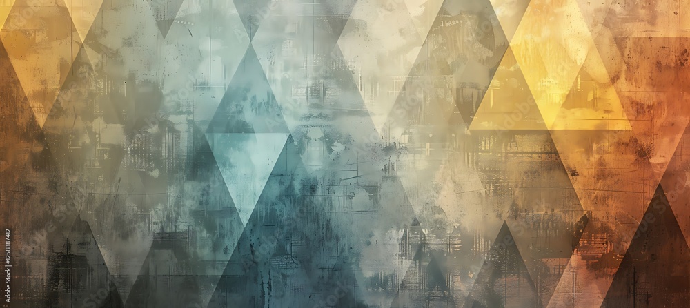 Poster stunning red and green abstract geometric background featuring a rustic look with triangular shapes 