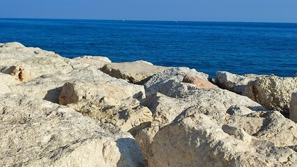 rocks and sea, sea view, background for text