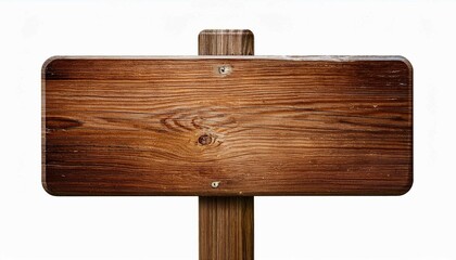 Fototapeta premium wooden sign isolated on white