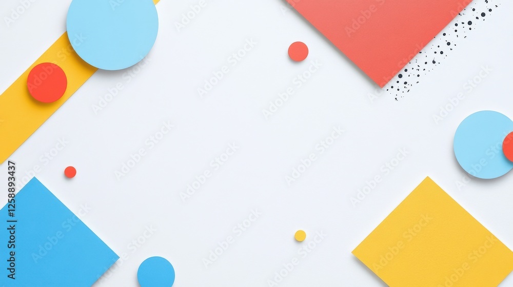 Aufkleber abstract colorful shapes design with geometric patterns