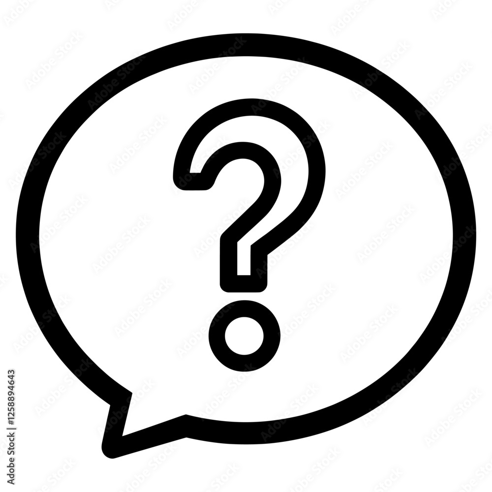 Poster speech bubble with question mark icon question vector black vector