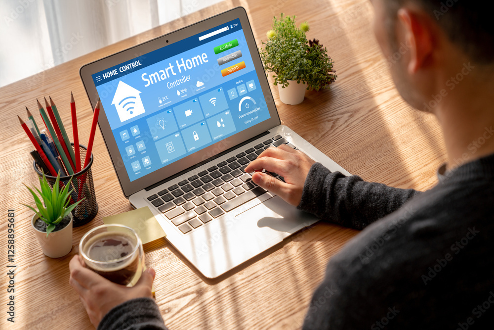Poster smart home technology, centric remote control system with digital dashboard for air conditioning, sa