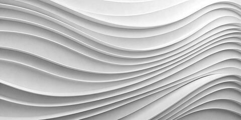 Abstract Curves: A minimalist design concept featuring a series of undulating white curves, creating a captivating interplay of light and shadow.