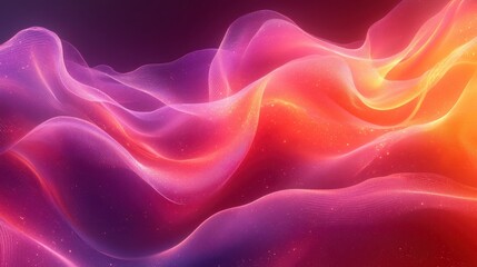 Obraz premium Abstract Flowing Waves in Gradient Colors of Purple and Orange