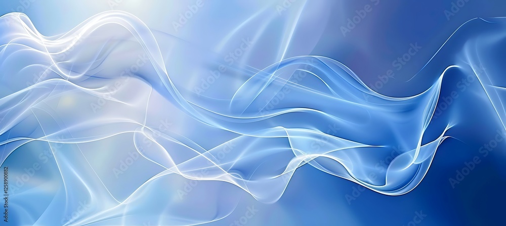 Aufkleber beautiful sky blue abstract geometric design with elegant swirling lines creating a dynamic and mode