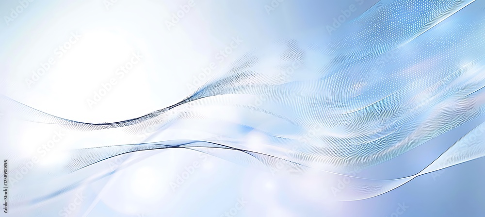 Poster beautiful sky blue abstract geometric design with elegant swirling lines creating a dynamic and mode