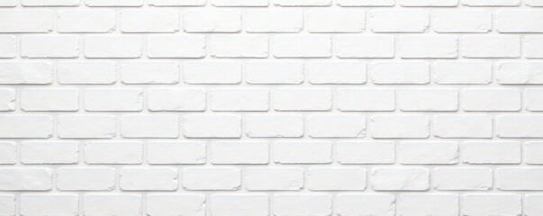 Naklejka premium Clean white brick wall texture Minimalist backdrop , home, minimalist design, white brick wall