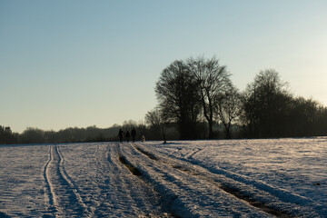 Winterlandschaft im Hohen Venn bei Konzen in der Eifel