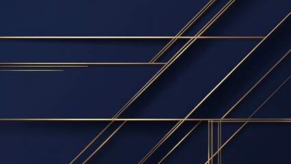 A deep navy blue background with golden geometric lines, conveying luxury, success, and financial expertise—ideal for investment firms and executive presentations.