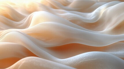 Obraz premium Soft waves of silk fabric draped elegantly in warm light creating a serene atmosphere