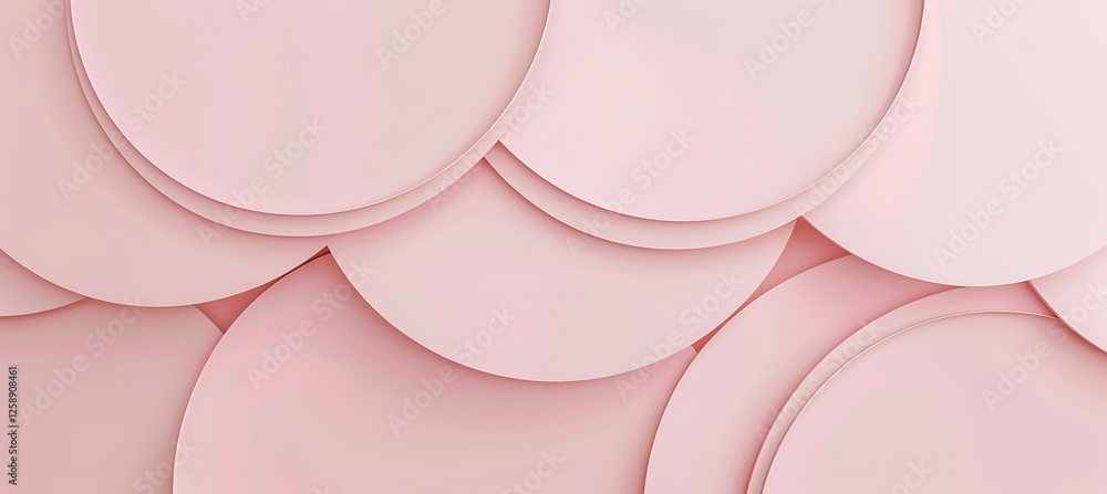 Poster a soft and vibrant pink abstract background with circular geometric patterns for a trendy and decora