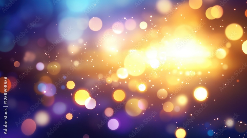 Poster abstract colorful bokeh lights background image