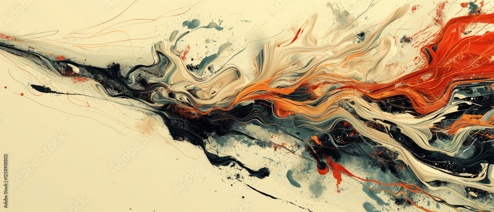 Poster data flow random digital lines that visualize the _001