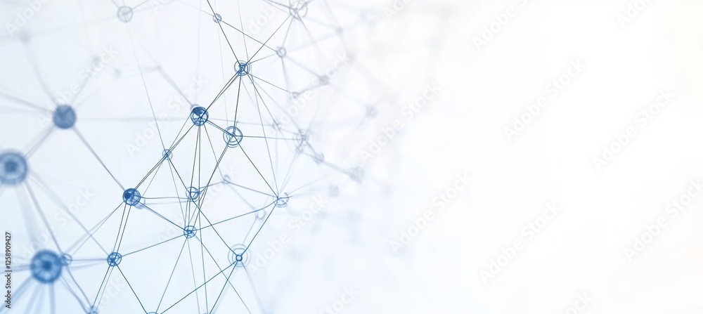 Poster abstract network interconnection, digital connectivity, cyberspace and internet of things concept.