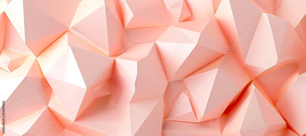 Poster a beautiful blend of pink tones in an abstract geometric background with triangle patterns for creat