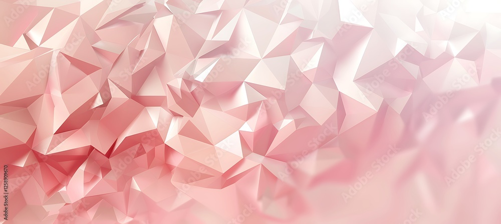 Poster a beautiful blend of pink tones in an abstract geometric background with triangle patterns for creat