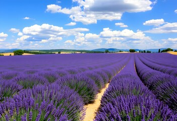 Naklejka premium lavender field in provence france