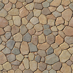 small seamless earthy color texture made with connected small stone pieces 