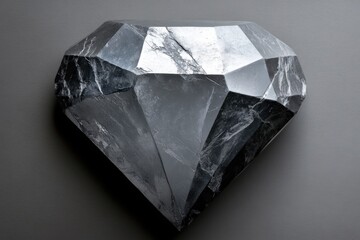Fototapeta premium A large diamond made of a material with a rough texture