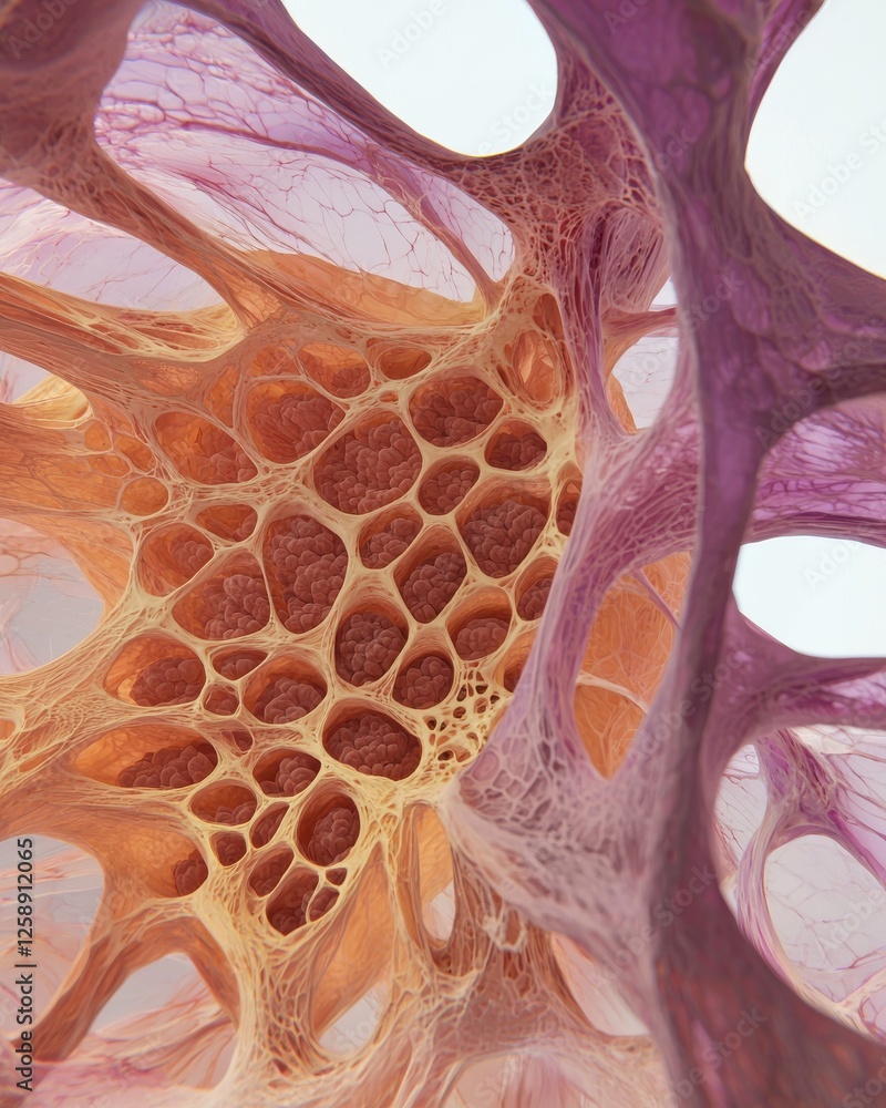 Poster microscopic cellular structure laboratory science image abstract close-up biological research