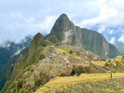 Majestic Machu Picchu: Mysterious Ancient Inca Citadel Nestled in the Andes Mountains of Peru, UNESCO World Heritage Site and Popular Tourist Destination