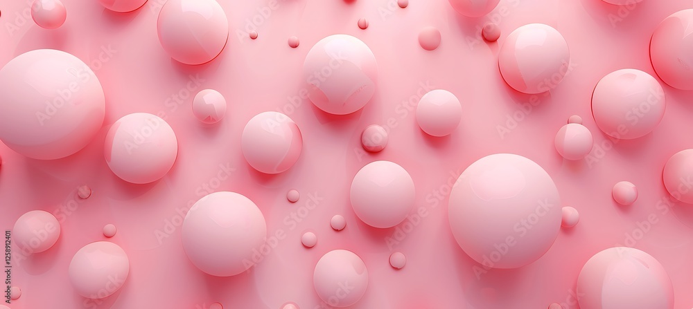 Poster elegant pink abstract geometric background with symmetrical circular patterns for a stylish and cont