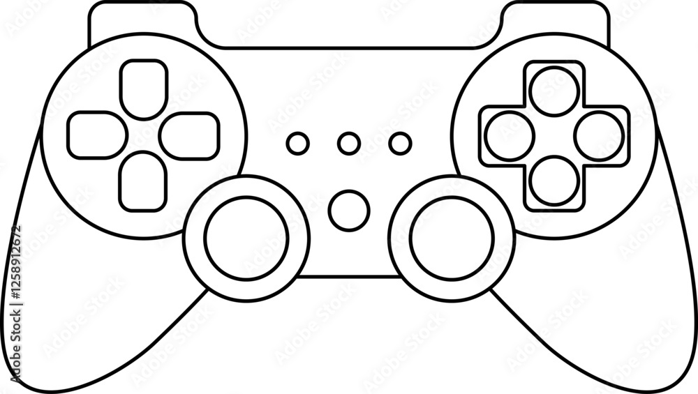 Fototapete Games icon vector. New concept. Black and white game controller symbol trendy flat and simple style icon for web site design, logo, app, game UI isolated on white background.