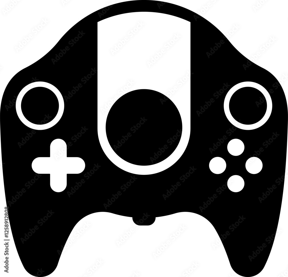 Fototapete Games icon vector. New concept. Black and white game controller symbol trendy flat and simple style icon for web site design, logo, app, game UI isolated on white background.