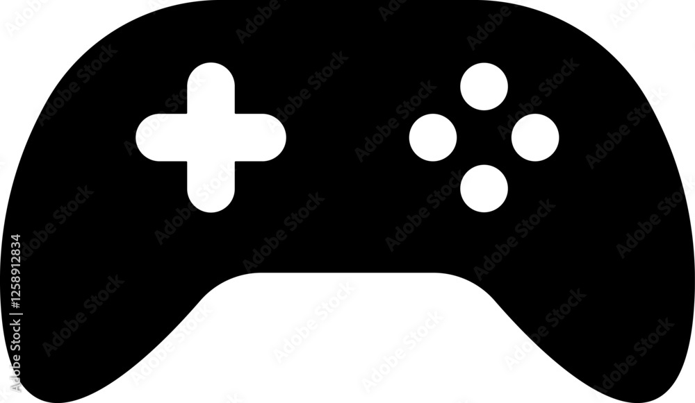 Fototapete Games icon vector. New concept. Black and white game controller symbol trendy flat and simple style icon for web site design, logo, app, game UI isolated on white background.