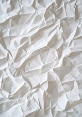 Obraz premium Crumpled white paper texture background