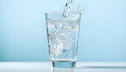 water pouring into glass