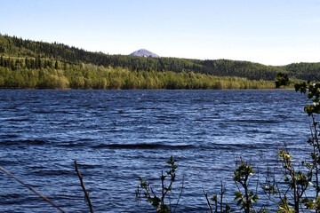 Top of Donnelly Dome behind lake in Alaska