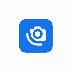 camera lens change icon sign vector