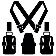 vector illustration of a set of car accessories