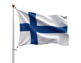 flag of finland on transparent background