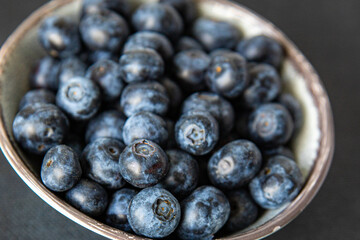 blueberry ripe juicy berries vitamins natural product snack fresh tasty food dish gourmet food background on the table rustic food top view copy space keto and paleo diet Vegetarian and vegan food