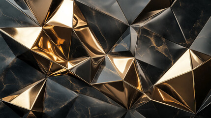 Gold crystal abstract pattern background