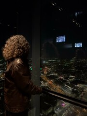 skyline elevator woman