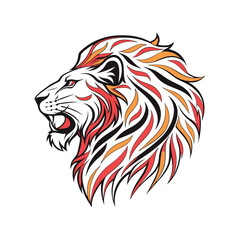 lion head mascot vector