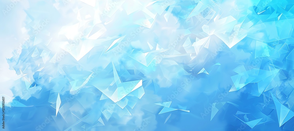 Poster stylish and minimalistic geometric background in sky blue tones with abstract patterns for a trendy 