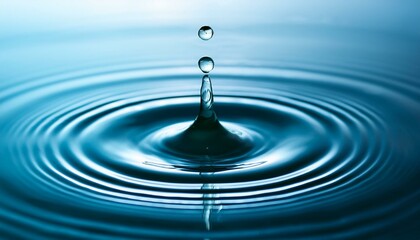 A calm, central point in a fluid surface, sending out soft, expanding ripples