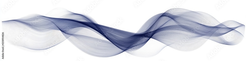 Poster abstract blue flowing wave. minimalist vector design with gentle curves and smooth gradients.