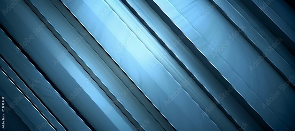 Poster a crisp and contemporary abstract design showcasing flowing sky blue diagonal lines, adding depth an