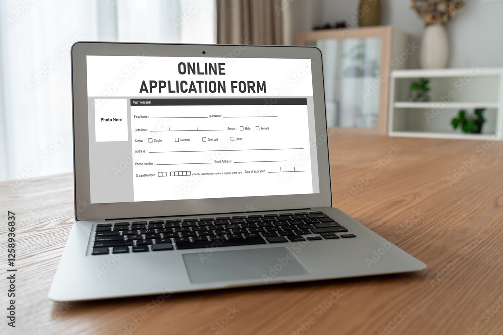 Aufkleber online application form for modish registration on the internet website